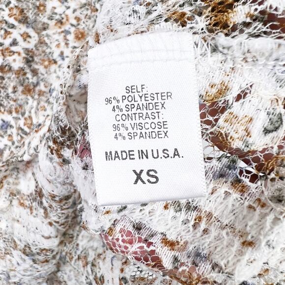 Vintage h.i.p. 90s y2k floral semi sheer spaghetti strap tank top Size XS - Picture 5 of 6